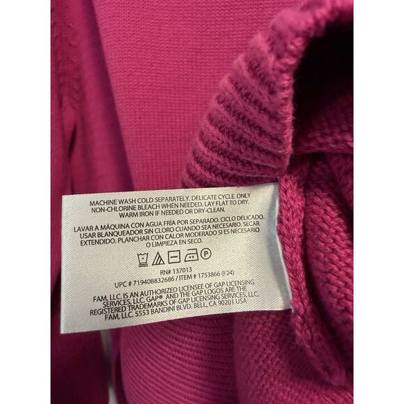 GAP | Women’s 100% Cotton Knit Crew Neck Sweater Pink- Size Small - Picture 4 of 7